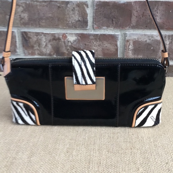 Calvin Klein Leather Zebra Shoulder Bag - Picture 1 of 8